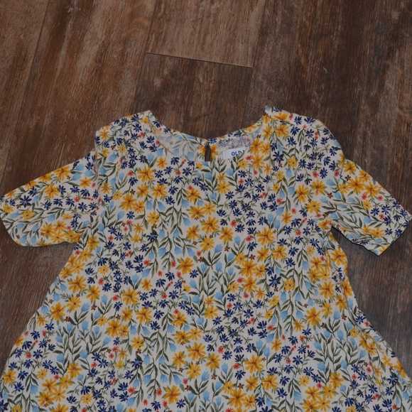 Old Navy - Yellow and Blue Flower Design Dress - Picture 3 of 7